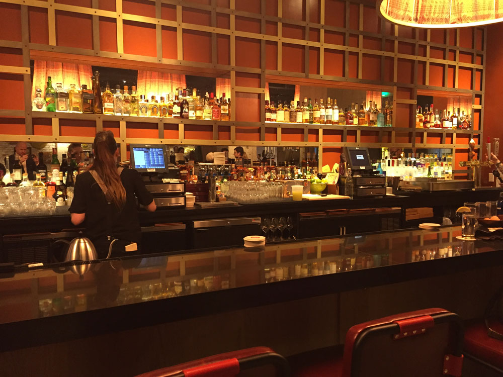 The bar at Urban Farmer.