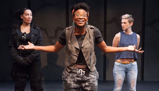 Anita Holland, Brett Ashley Robinson, and Mary Tuomanen in #therevolution. (Photo by Kathryn Raines / Plate3)