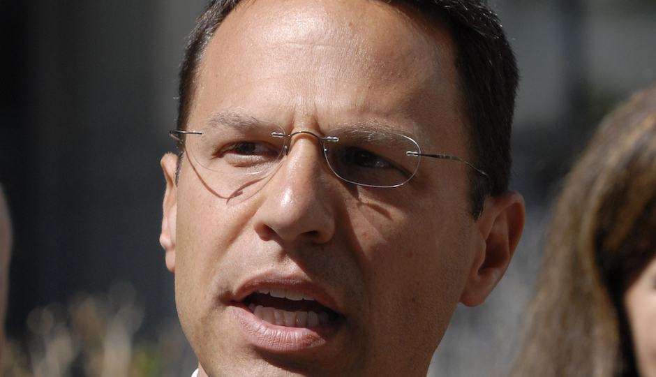 In this Sept. 4, 2013 file photo, Josh Shapiro speaks in Harrisburg, Pa. Shapiro will announce his candidacy to be attorney general on Tuesday. (AP Photo/Bradley C Bower, File)