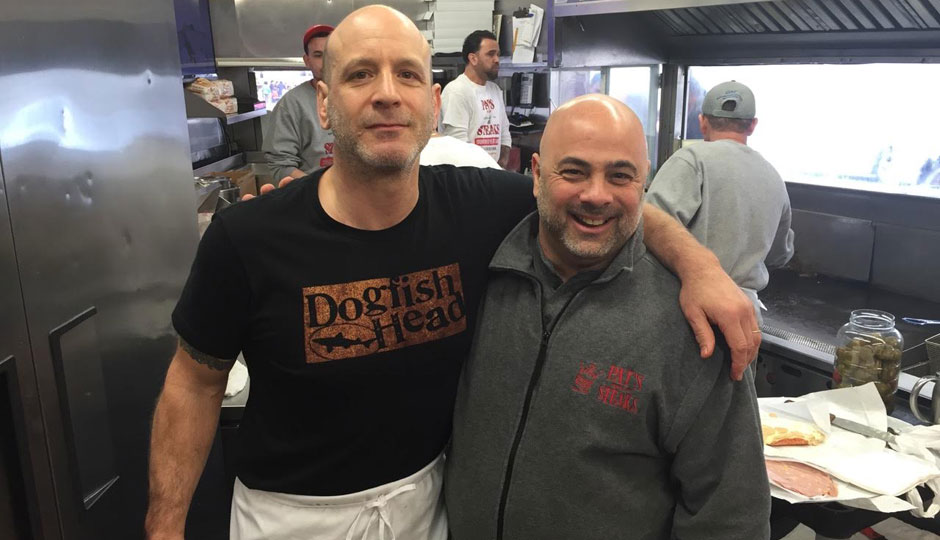 Marc Vetri with Frank Olivieri at Pat's Steaks