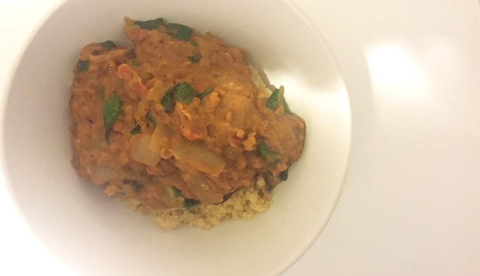 Red Lentil Spinach Masala | Note: Sometimes the ugliest foods are the most delicious