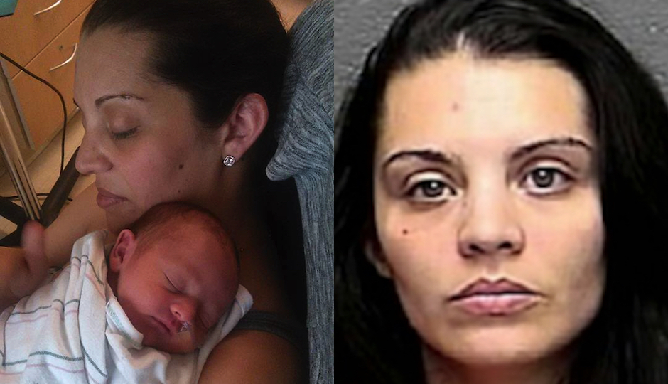 Lisa Scalia with her daughter (Facebook) / Lisa Scalia mugshot (Atlantic County)