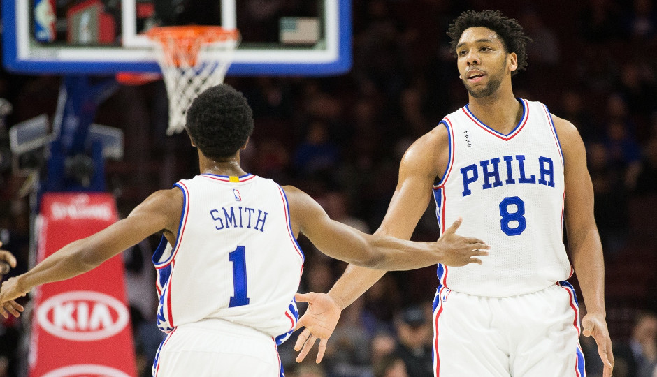 Jahlil Okafor (25 points) and Ish Smith (16) were instrumental in the Sixers 114-89 win over the Portland Trailblazers | Bill Streicher-USA TODAY Sports