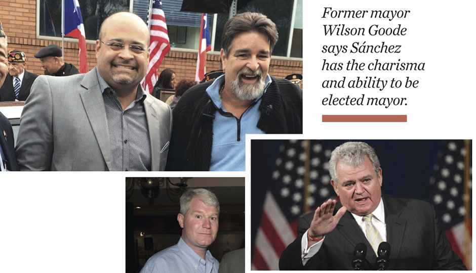 Sánchez’s enemies list (clockwise from top left): Angel Cruz and Carlos Matos; Bob Brady; John Dougherty. (Photos: Phillyrecord.com; Matt Rourke/Associated Press; Jessica Hawkes Webster)