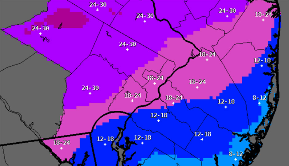 Snowfall forecast - National Weather Service