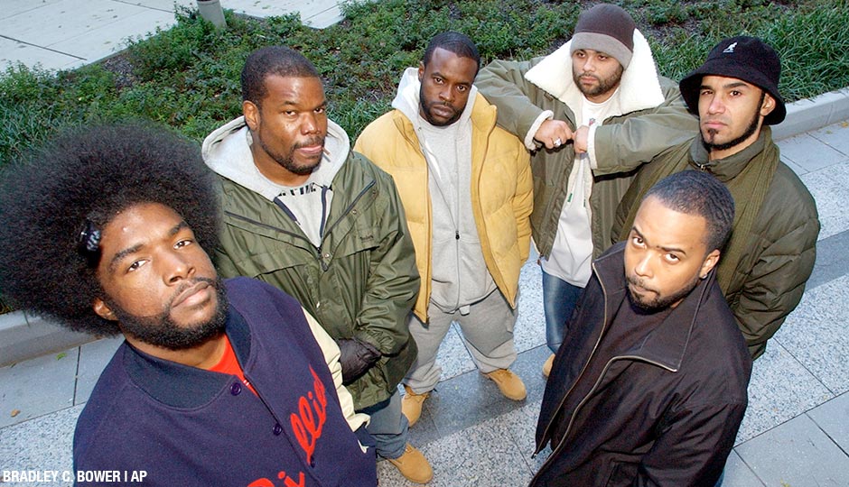 Leonard "Hub" Hubbard -- second from left -- and other members of the Roots in happier times. (AP Photo)