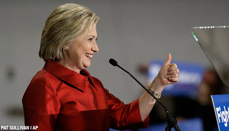Democratic presidential candidate Hillary Clinton speaks at a rally at Texas Southern University Saturday, Feb. 20, 2016, in Houston.
