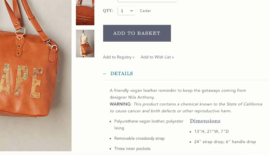 Bag Warning