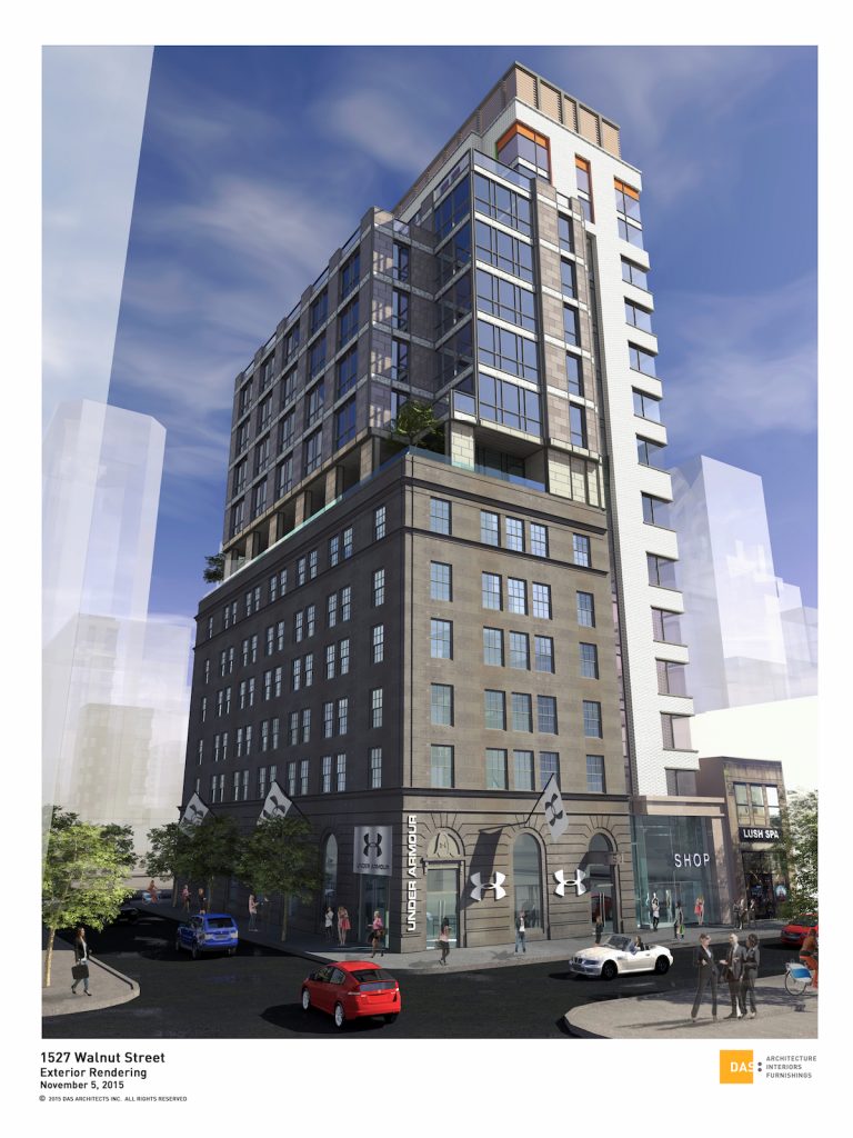 The Beacon at 16th and Walnut | Rendering via Pearl Properties and DAS Architects