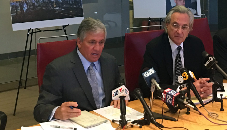 Robert J. Mongeluzzi (left) and Tom Kline - Amtrak 188 press conference