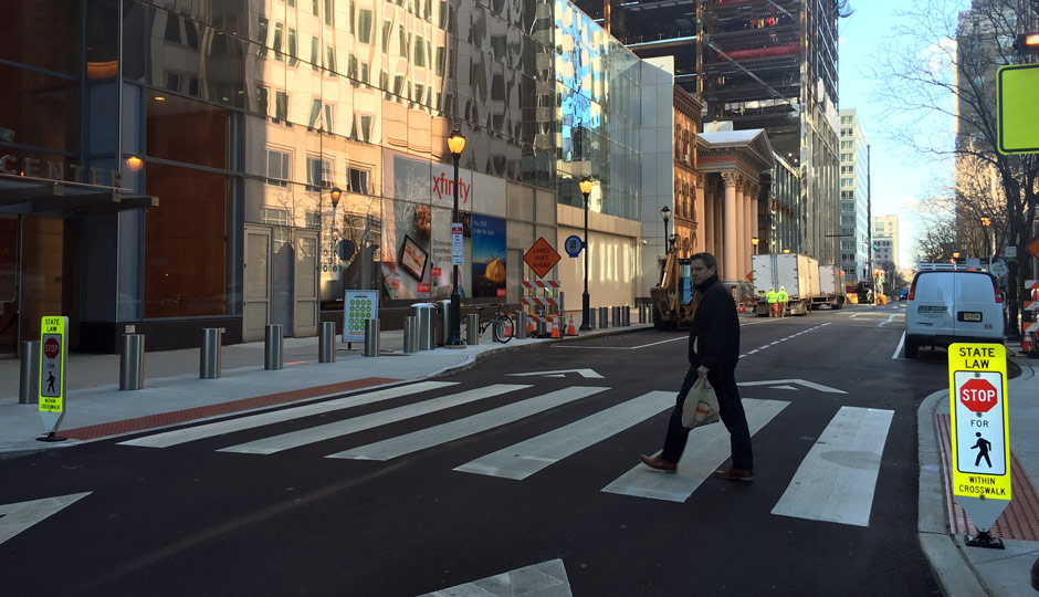 Crosswalk - Arch Street - Comcast - Wawa