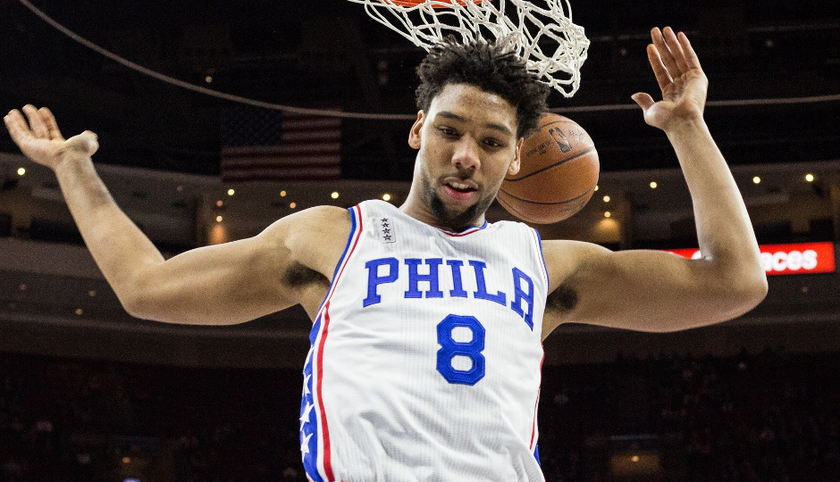 Sixers head coach Brett Brown has experimented with asking Jahlil Okafor to defend the power forward position | Bill Streicher-USA TODAY Sports