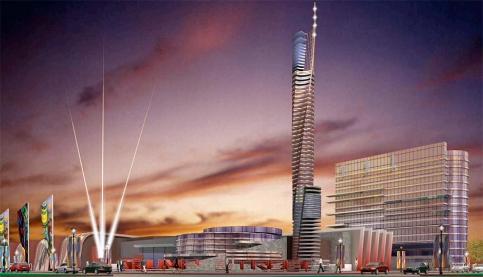 Rendering of the proposed TrumpStreet casino, which was part of a presentation to the Gaming Control Board.