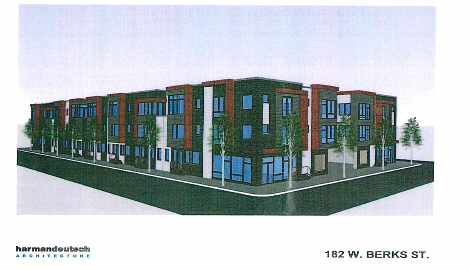 Rendering for the new development on Berks Street. | AGA Developers