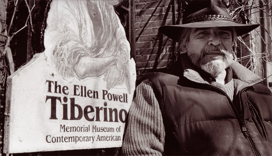 Artist Joseph Tiberino outside of The Ellen Powell Tiberino 