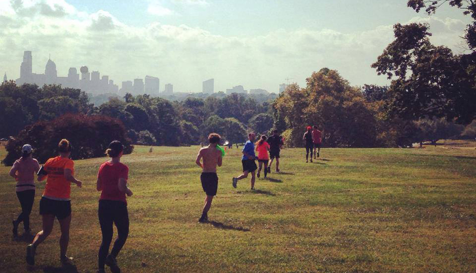 A guided trail run at Belmont Plateau | Photo via Fairmount Park Conservancy