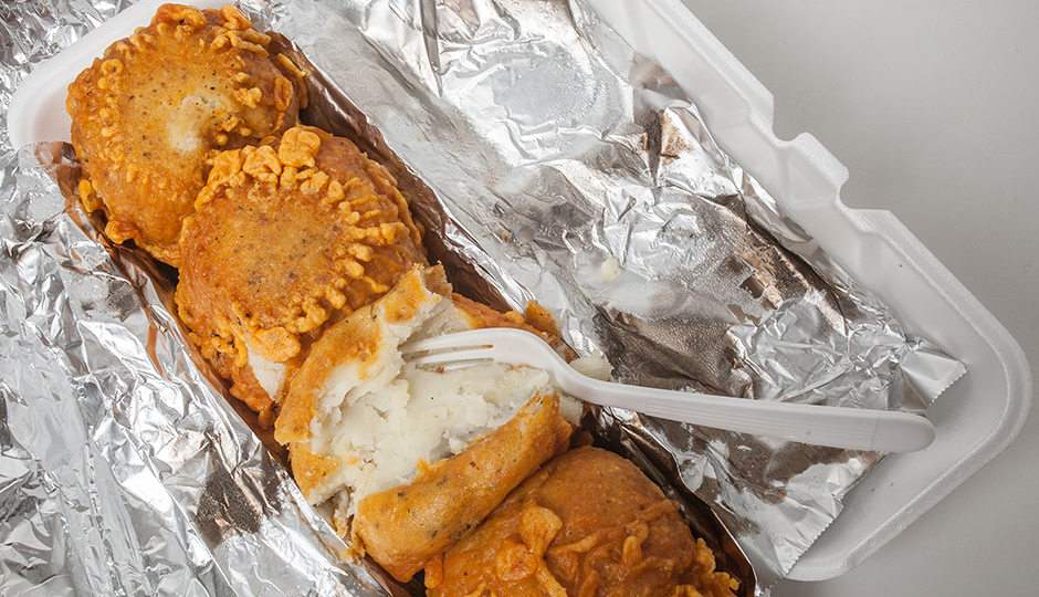 Potato balls, ie hand grenades at El Rincon Criolla | Photos by Claudia Gavin