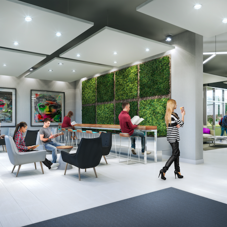The study lounge at Good Food Flats. Image | Cross Properties