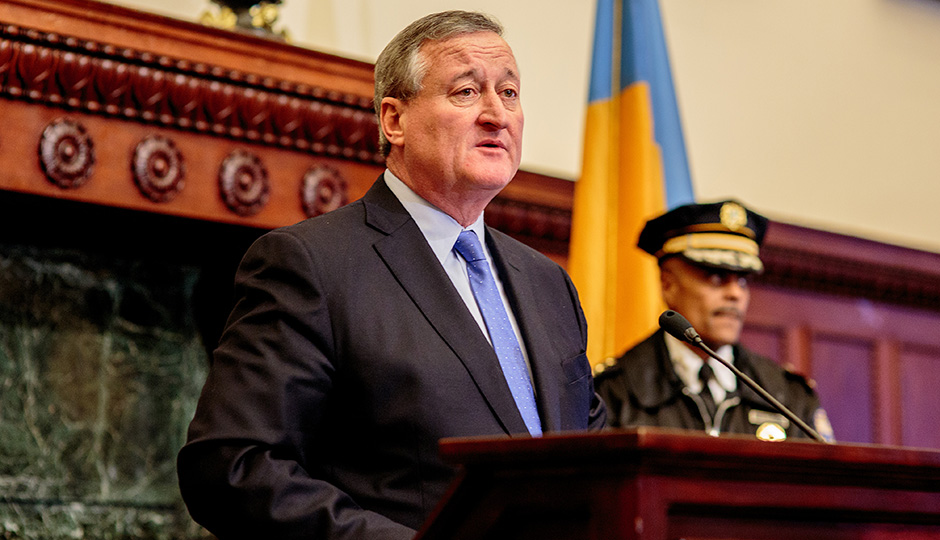 Mayor Jim Kenney and Police Commissioner Richard Ross. Photo | Jeff Fusco