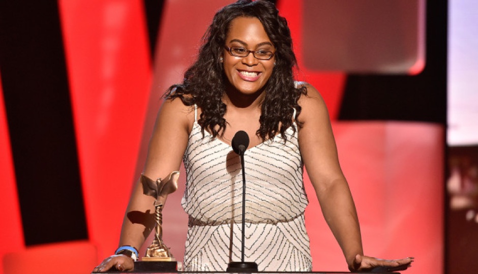 Actress Mya Taylor speaks onstage during the 2016 Film Independent Spirit Awards on February 27, 2016 in Santa Monica, California.  (Photo by Kevork Djansezian/Getty Images)