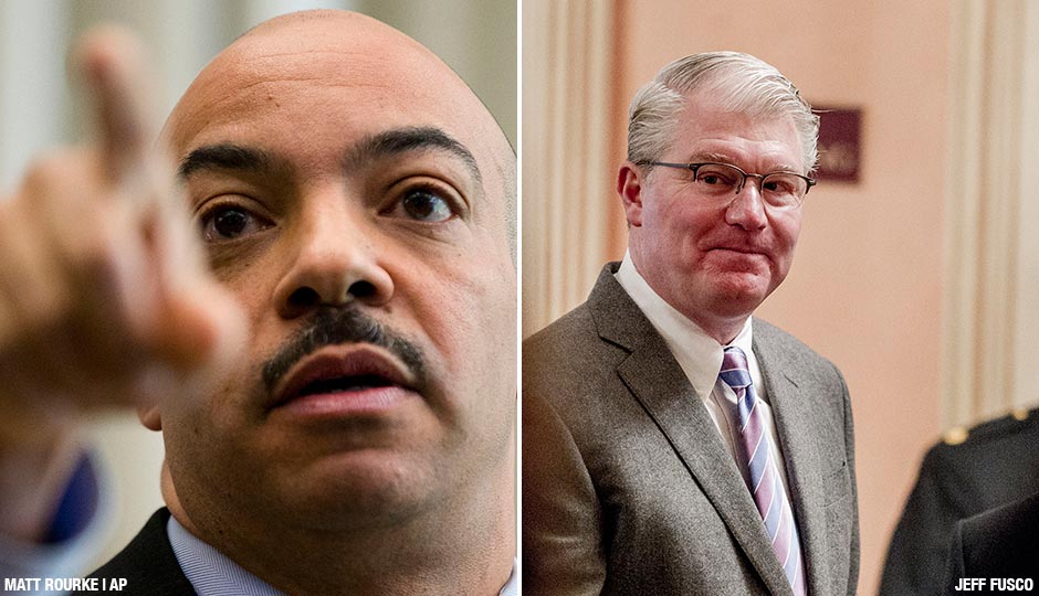 Seth Williams (left); John Dougherty (right)