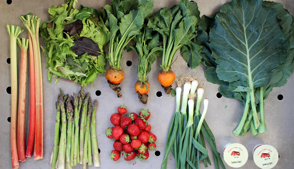 Greensgrow's spring CSA share | Photo via Facebook 