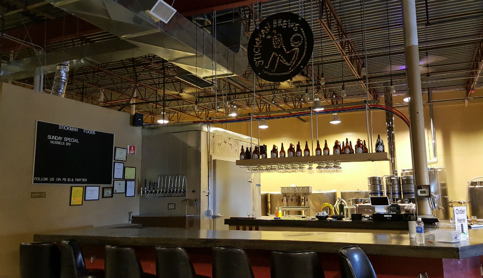 The bar at Stickman Brews