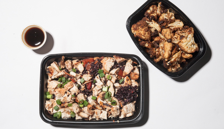 Chicken Teriyaki and Roasted Cauliflower at Snap Kitchen | Photo by Claudia Gavin