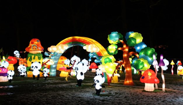 Panda Paradise lantern display. Photo by Sichuan Tianyu