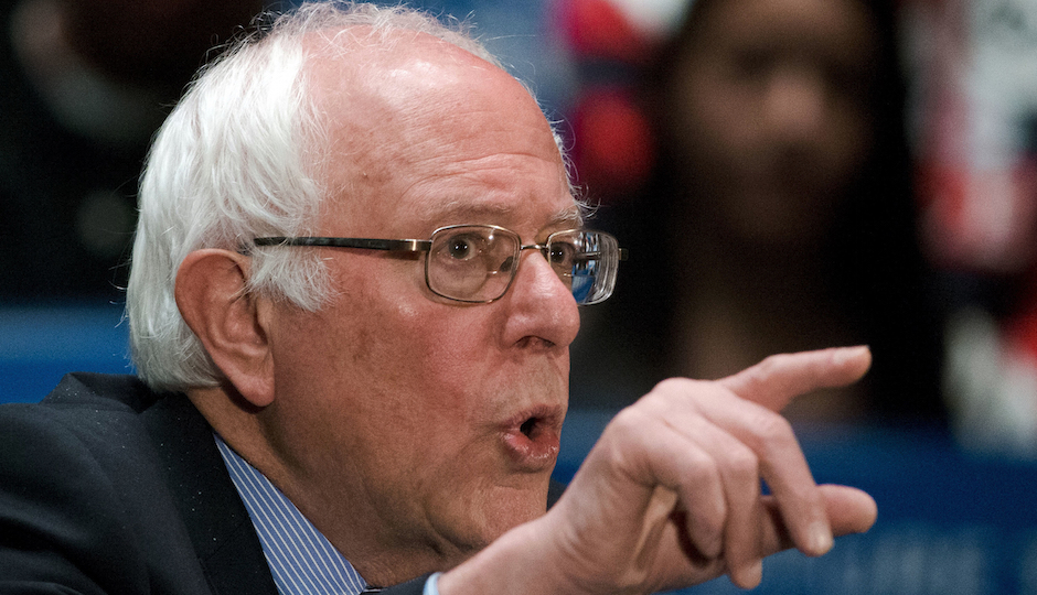 Democratic presidential candidate, Sen. Bernie Sanders, I-Vt., speaks at a campaign stop, Thursday, April 21, 2016, in Scranton, Pa. (AP Photo/Matt Rourke)