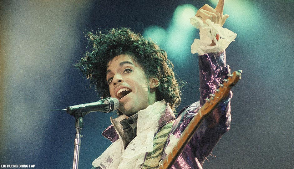 Prince performs at the Forum in Inglewood, Calif., February, 18, 1985. 