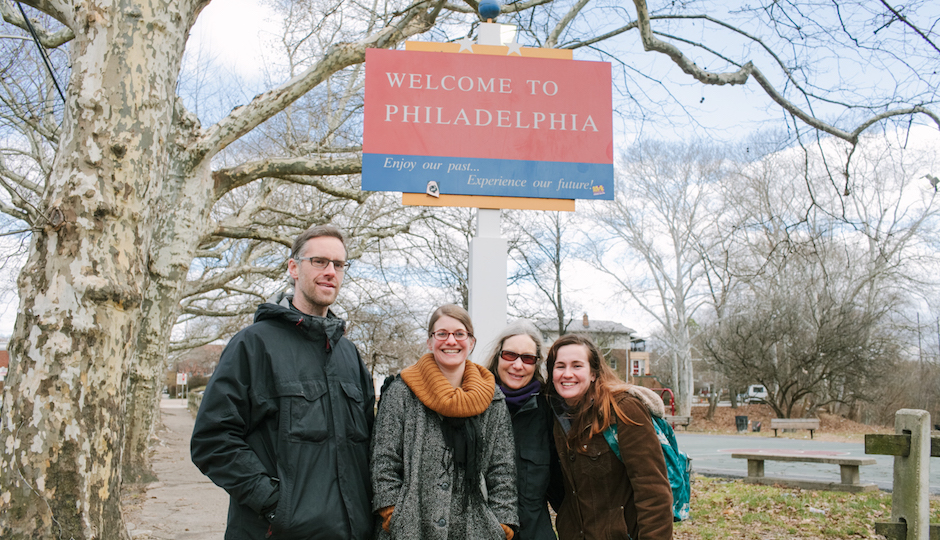 Border explorers, from left to right: JJ Tiziou, Adrienne Mackey, Ann de Forest and Samantha Ward. Photo | Adachi Pimentel