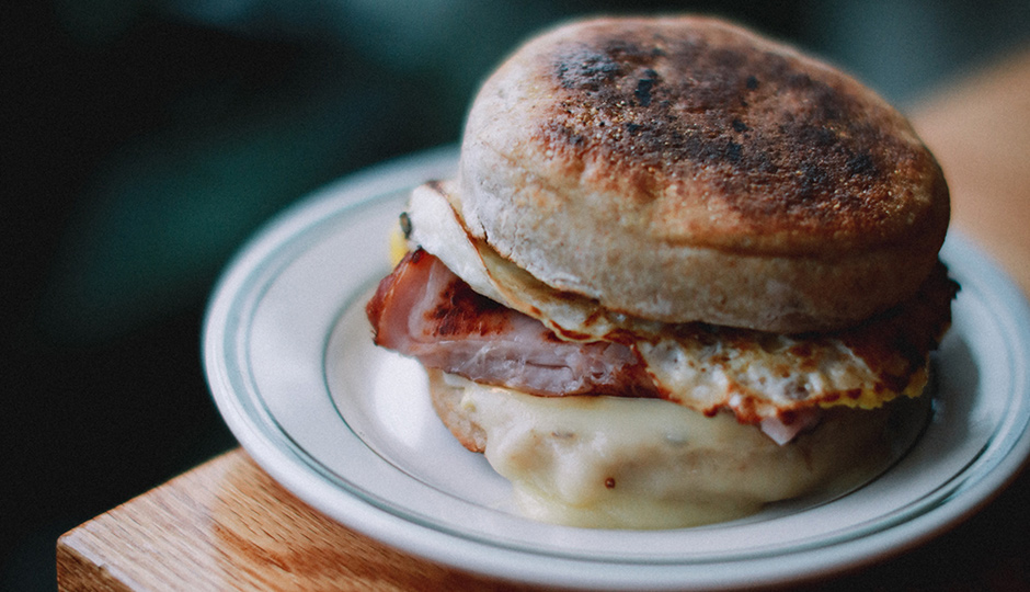 The breakfast sandwich sandwich at Hungry Pigeon | Photo by Neal Santos
