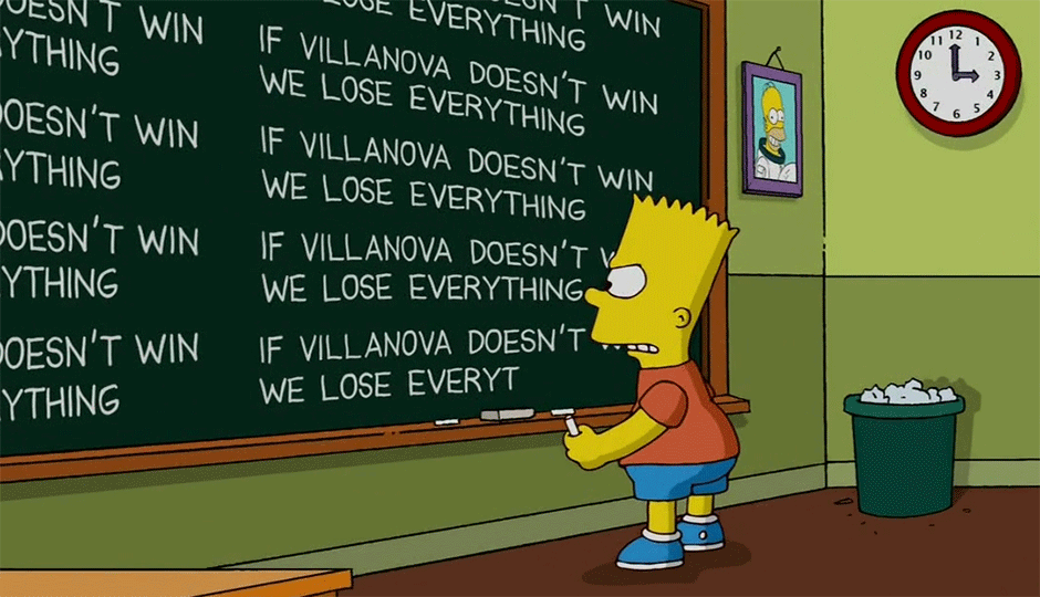 Villanova - Simpsons - Chalkboard gag