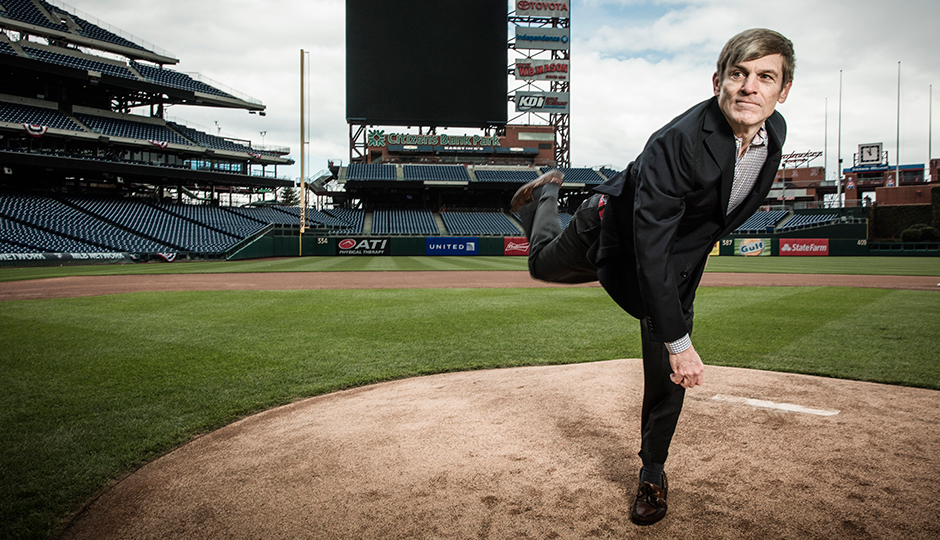 John Middleton on the mound at Citizens Bank Park, April 8, 2016 | Photograph by Chris Crisman