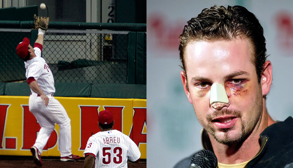 Aaron Rowand broken nose catch