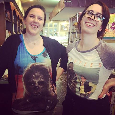 In Kennett Square, a couple employees at Talula's Table are clearly gripped by May the Fourth fever.
