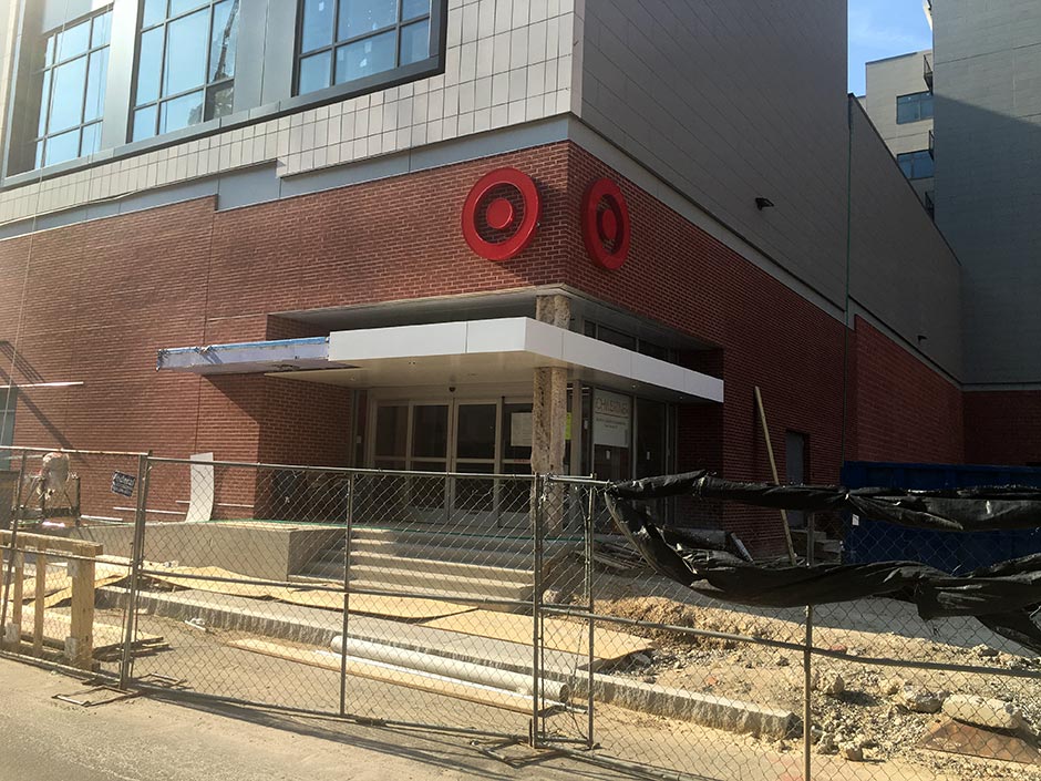 Target - under construction - rear entrance