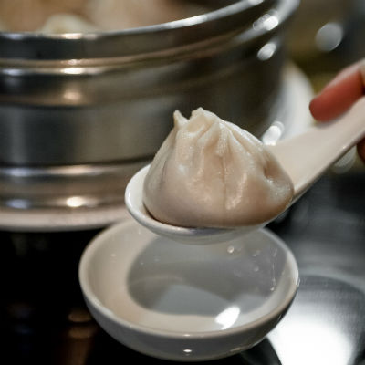 Soup dumplings at Tom's Dim Sum | Photo by Claudia Gavin