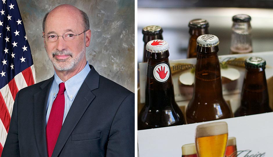 Tom Wolf - six pack of beer