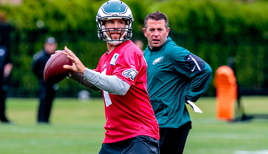 Sam Bradford and John DeFilippo. (Jeff Fusco)