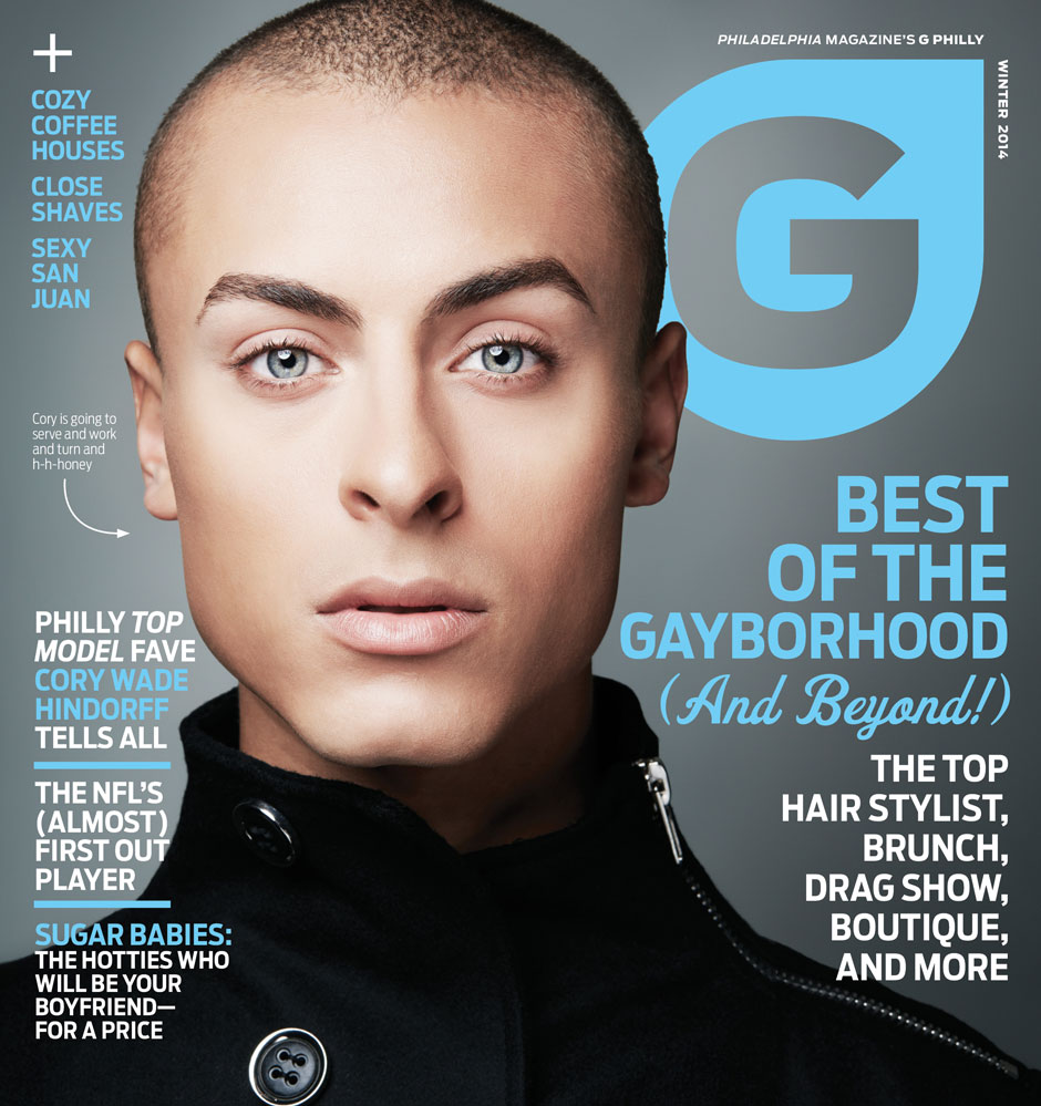Cory Wade gracing the Winter 2014 cover of G Philly.