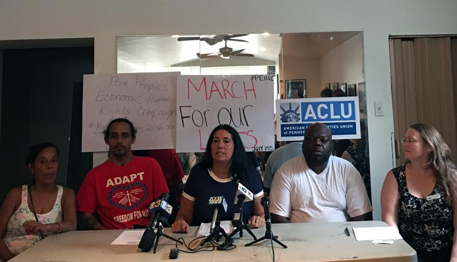 The Poor People's Economic Human Rights Campaign and the ACLU announce their lawsuit against Philadelphia