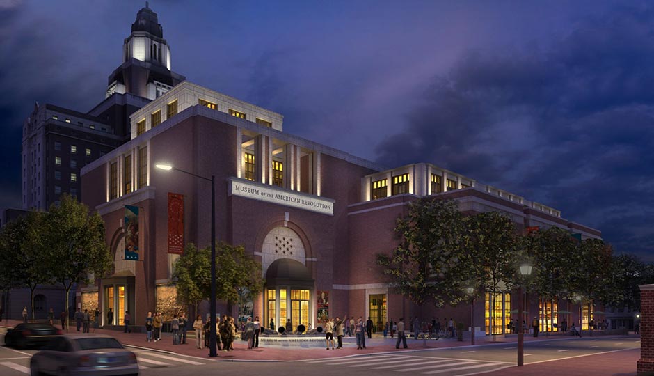 Museum of the American Revolution rendering at night