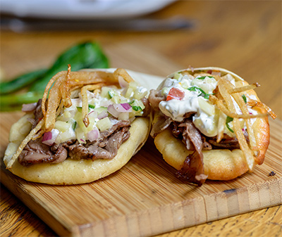 Lamb gyros | Photo via Opa