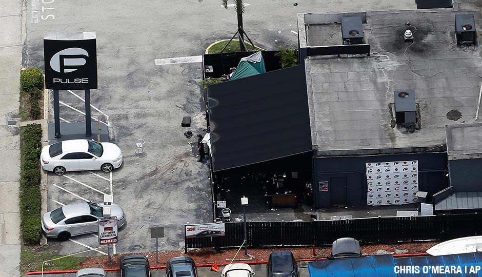Pulse nightclub following a fatal shooting Sunday, June 12, 2016, in Orlando, Fla. 