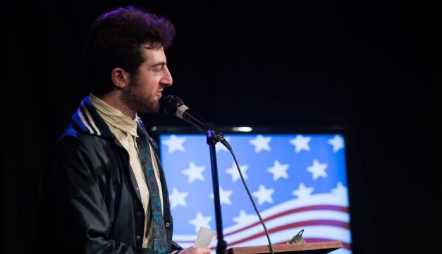 Alex Grubard hosts Good Good Comedy’s “Electile Dysfunction.” Photo by Ed Newton