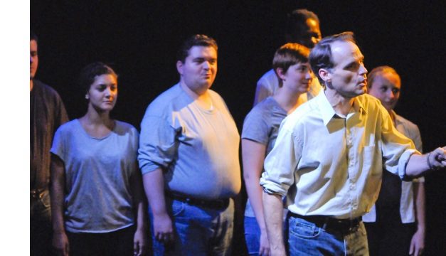 Russ Widdall is Robert Kennedy in New City Stage Company's Roseburg. Photo by Alex Lowy