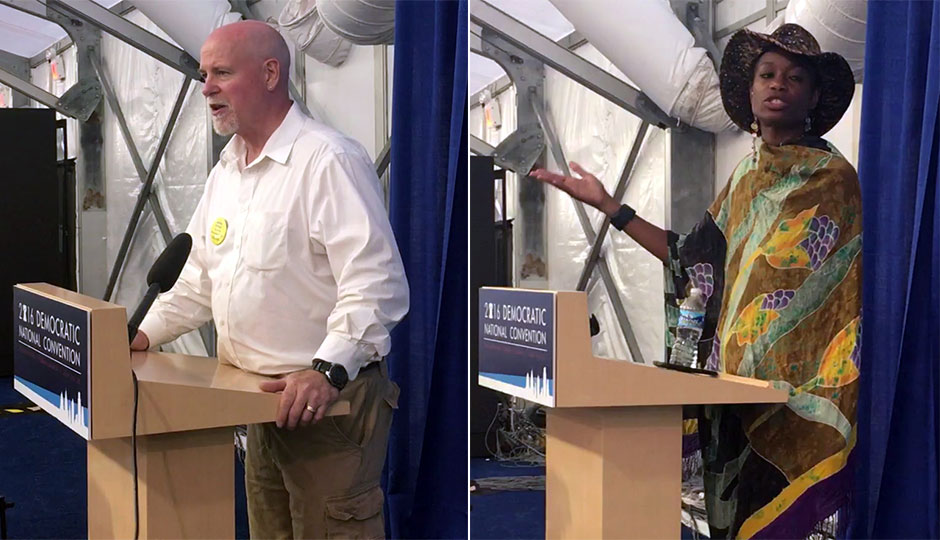 Victor Tiffany, Yahne Ndgo speak in support of Jill Stein at the 2016 DNC