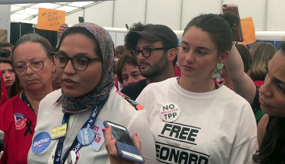 Nida Allam - press conference - 2016 DNC